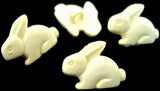 B15548 19mm Cream Bunny Rabbit Shaped Novelty Childrens Shank Button