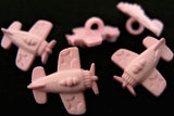 B15550 15mm Pink Aeroplane Shaped Novelty Childrens Shank Button