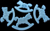 B15556 27mm Blue Rocking Horse Childrens Novelty Shank Button