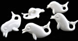 B15561 16mm White Dolphin Shaped Novelty Childrens Shank Button