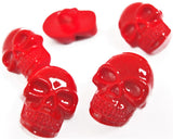 B15563 15mm Red Skull Novelty Halloween Childrens Shank Button