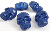 B15571 15mm Blue Skull Novelty Halloween Childrens Shank Button