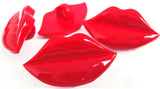 B15575 24mm Red Sexy Lips Design Novelty Childrens Shank Button