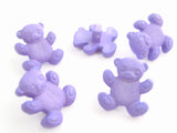 B15933 15mm Lilac Teddy Bear Shaped Novelty Shank Button