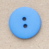 B7630 11mm Pale Royal Blue Matt and Lightly Domed 2 Hole Button
