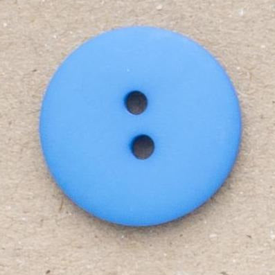 B18198 20mm Pale Royal Blue Matt and Lightly Domed 2 Hole Button