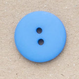 B15982 18mm Royal Blue Matt and Lightly Domed 2 Hole Button