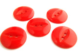 B16868 16mm Flame Red Orange Polyester Fish Eye 2 Hole Button
