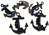 B17146 19mm Navy Anchor Shaped Novelty Childrens Shank Button