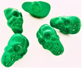 B17180 17mm Green Skull Novelty Halloween Childrens Shank Button