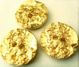 B17181 25mm Gilded Gold Poly Textured 2 Hole Button