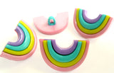 B6021 25mm Rainbow Design Novelty Childrens Shank Button