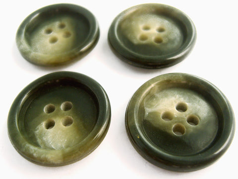 B18196 20mm Tonal Greens Gloss 4 Hole Button