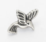B18217 19mm Antique Silver Metal Bird Design Novelty Shank Button