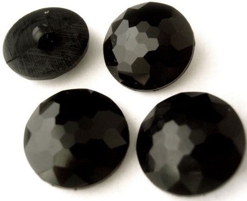 B3000 13mm Black Domed Gloss Honeycomb Nylon Shank Button