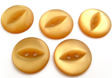B4130 16mm Dusky Honey Gold 2 Hole Polyester Fish Eye Button