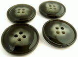 B4791 25mm Black with a Shimmery Grey Centre Gloss 4 Hole Button
