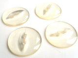 B5691 19mm Clear Ivory Tint 2 Hole Polyester Fish Eye Button