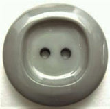 B6389 25mm Pale Mid Grey Chunky Gloss 2 Hole Button
