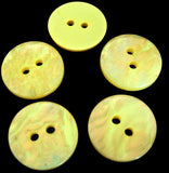B6980 18mm Lemon Tonal Mother of Pearl Look 2 Hole Button