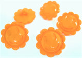 B7200 15mm Orange Smiley Flower Nylon Shank Button