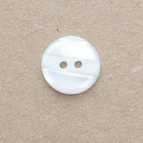 B7563 13mm White and Pearl Variegated Polyester 2 Hole Button