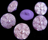 B7635 12mm Pearl Lilac Flower Design Nylon Shank Button