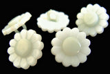 B8408 15mm White-Pale Grey Daisy Flower Design Nylon Shank Button