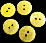 B8514 18mm Yellow Tonal Mother of Pearl Look 2 Hole Button