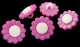 B8432 15mm Pale Purple-White Daisy Flower Design Nylon Shank Button