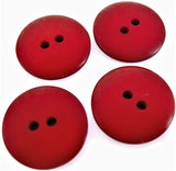 B8444 20mm Deep Scarletberry Red Lighty Domed Soft Sheen 2 Hole Button