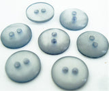 B8445 11mm Dusky Blue Shimmery Polyester 2 Hole Button