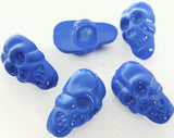 B8448 17mm Blue Skull Novelty Halloween Childrens Shank Button