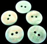 B8455 18mm Duck Egg Blue Tonal Mother of Pearl Look 2 Hole Button