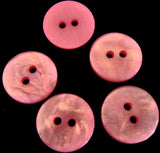 B8470 18mm Deep Pink Tonal Mother of Pearl Look 2 Hole Button