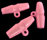 B8472 31mm Pink Glossy Toggle Button on a Shank
