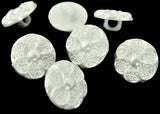 B8481 12mm Pearl White Flower Design Nylon Shank Button