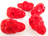 B8508 17mm Red Skull Novelty Halloween Childrens Shank Button