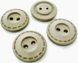 B8524 20mm Ash Grey Gloss Nylon 2 Hole Button,Dink Centre-Stitch Rim