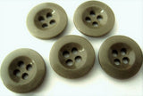 B8716L 17mm Dusky Grey Green Trouser or Brace Type 4 Hole Button