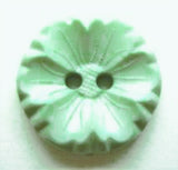 B9024 19mm Misty Green Flower Shaped 2 Hole Button