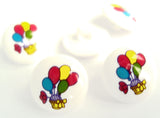 B17485 15mm Balloons Picture Design Novelty Childrens Shank Button