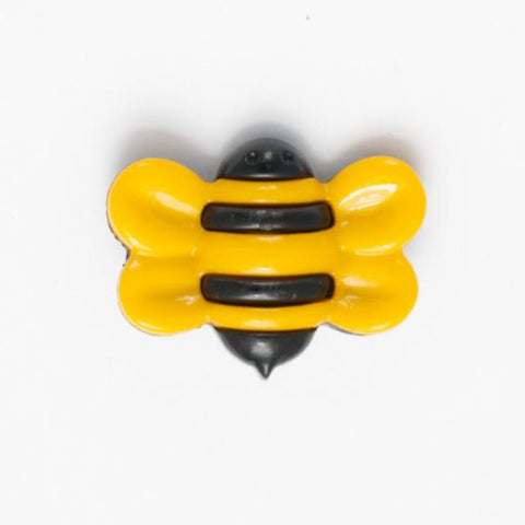 B18170 25mm Gold Yellow and Black Bee Novelty Childrens Shank Button