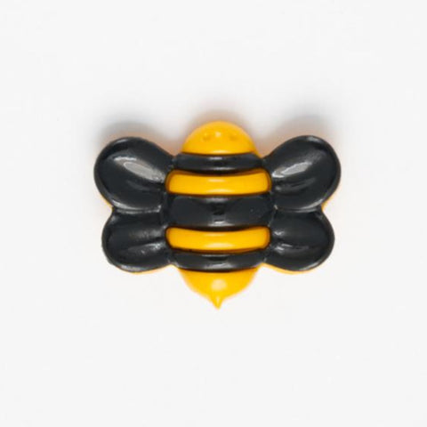 B14633 25mm Black and Gold Yellow Bee Novelty Childrens Shank Button