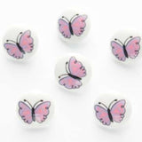 B6098 15mm Butterfly Picture Design Novelty Childrens Shank Button