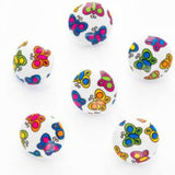 B7010 15mm Multi-Coloured Butterfly Picture Design Novelty Shank Button