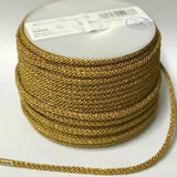C431 3.5mm Lacing Cord by British Trimmings, Deep Old Gold