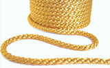 C495 6mm Crepe Cord by British Trimmings, Honey Gold D10