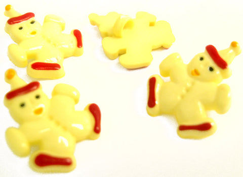 B18083 20mm Lemon Clown Design Novelty Childrens Shank Button