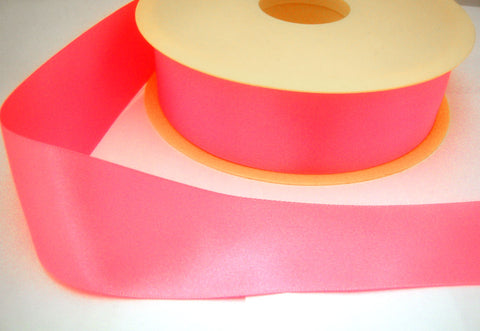 R3655 35mm Fluorescent Pink Double Face Satin Ribbon by Berisfords